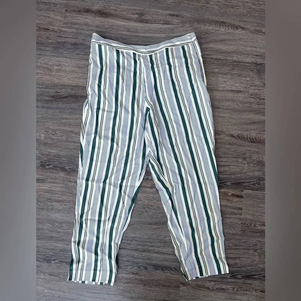 Tory Burch | Striped Straight Leg Lightweight Trousers Beachy Contemporary